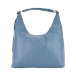 Weiche Leder-Schultertasche für Damen | Hellblau – Bild 2