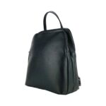 Damen Rucksack aus Leder mit Doppelfach | Schwarz – Bild 2