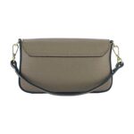 Kleine Leder-Schultertasche mit Kette | Taupe – Bild 5