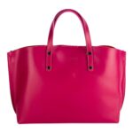 Großer Leder-Shopper mit Innentasche | Fuchsia – Bild 2