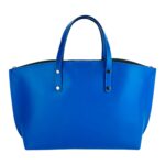 Große Leder-Handtasche mit herausnehmbarer Innentasche | Blau – Bild 5