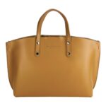 Damen-Lederhandtasche | Cognac-Braun – Bild 2