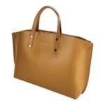 Damen-Lederhandtasche | Cognac-Braun – Bild 3