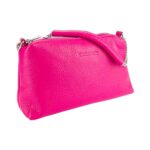 Damen-Ledertasche mit Kette aus Echtleder | Fuchsia – Bild 2
