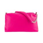 Damen-Ledertasche mit Kette aus Echtleder | Fuchsia – Bild 4