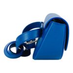 Abgerundete Leder-Umhängetasche | Royalblau – Bild 5