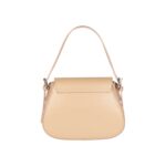 Leder-Schultertasche "EMMA" mit Klappe | Beige – Bild 3
