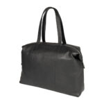 Damen-Lederhandtasche aus Echtleder | Schwarz – Bild 2