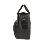Modern Nylon & Leather Briefcase with Inner Pocket | Black - Image 4