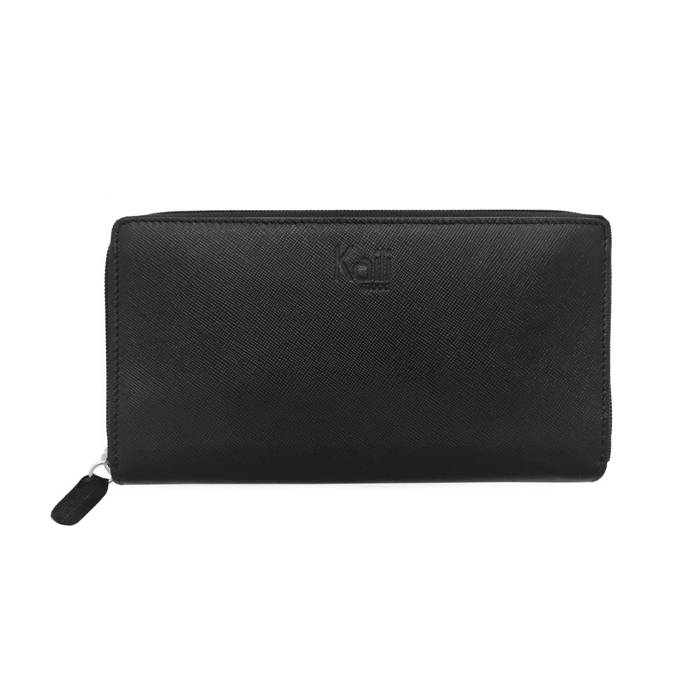 K10838AB.jpg Women's Large Saffiano Leather Wallet | Black - Image 1