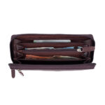 Large Saffiano leather wallet for women | Bordeaux - Image 3