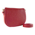 Elegant Leather Shoulder Bag | Red