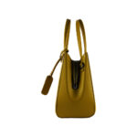 Structured Leather Handbag | Mustard Yellow - Image 4