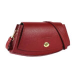 Elegant Leather Shoulder Bag | Red