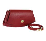 Elegante Leder-Schultertasche | Rot – Bild 4