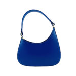 Flexible Leather Shoulder Bag for Women | Royal Blue - Image 3
