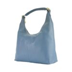 Weiche Leder-Schultertasche für Damen | Hellblau – Bild 5