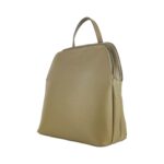 Damen-Leder-Rucksack mit Doppelfach | Taupe – Bild 2