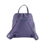 Women's Double Compartment Leather Backpack | Violet - Image 5