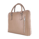 Unisex Leather Business Briefcase | Taupe
