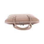Unisex Leather Business Briefcase | Taupe - Image 4