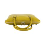 Unisex Leather Business Briefcase | Mustard Yellow - Image 4