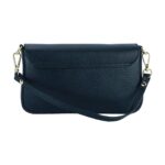 Small Leather Shoulder Bag with Chain | Black - Image 5