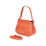 "EMMA" shoulder bag with flap | Orange - Image 2