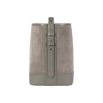 Leather Bucket Bag "BRENDA" | Grey - Image 3