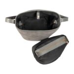 Leather Bucket Bag "BRENDA" | Grey - Image 5