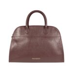 Large Leather Handbag with Removable Inner Pouch | Dark Brown
