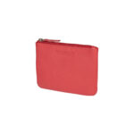 Leather Key Case with Coin Compartment & RFID Protection | Red