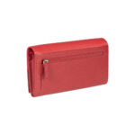 Women's Leather Wallet with Zipper | Red - Image 4