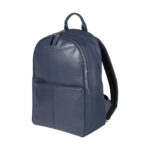 Nylon and leather laptop backpack | Royal blue