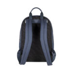 Nylon and leather laptop backpack | Royal blue - Image 4