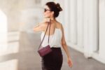Elegante Leder-Handtasche für Damen | Altrosa – Bild 4