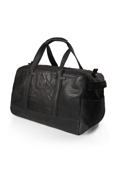 Robuste Reisetasche aus Canvas & Leder | Weekender Schwarz