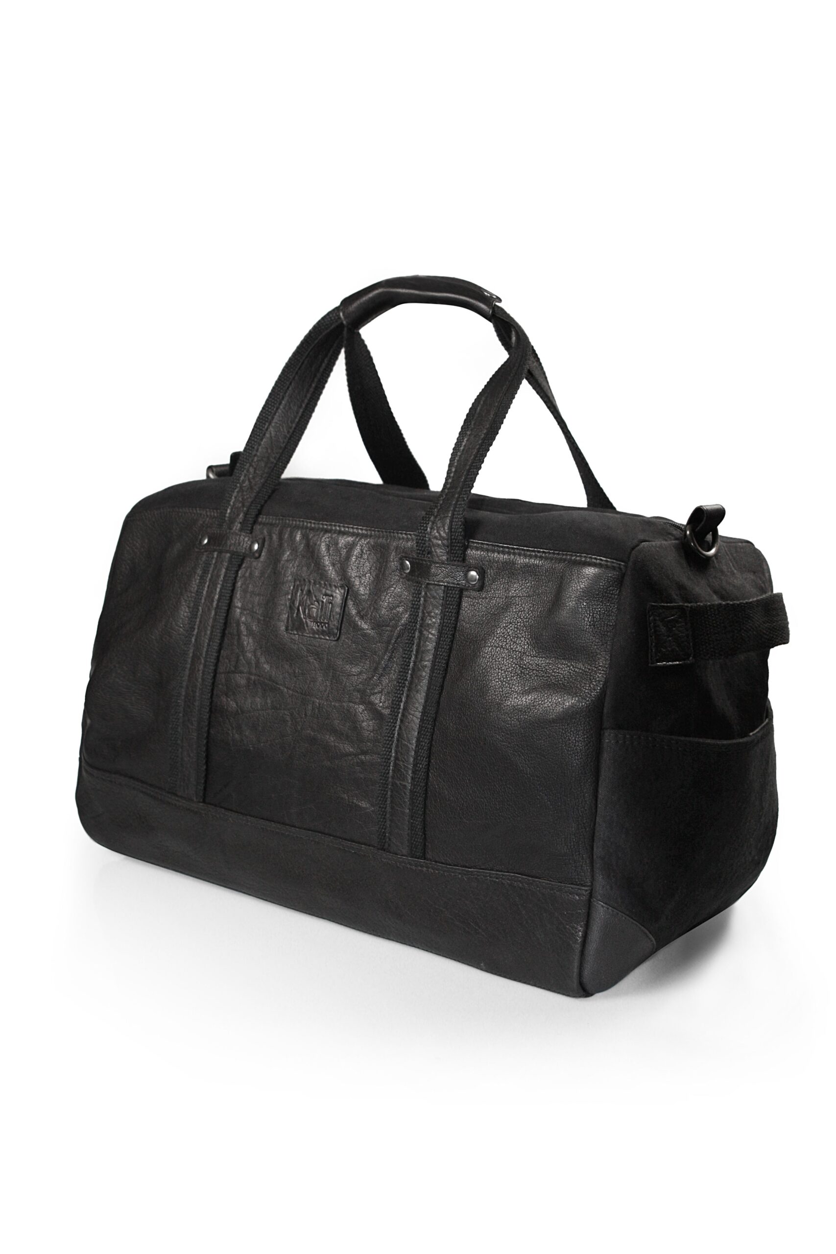 K0024AB.jpg Robuste Reisetasche aus Canvas & Leder | Weekender Schwarz – Bild 1
