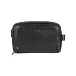 Elegantes Beauty Case aus Leder | Schwarz – Bild 2