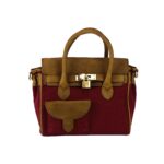 Mini-Handtasche aus Canvas und Leder | Bordeaux – Bild 2