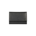 Elegante Saffiano-Ledergeldbörse | Schwarz – Bild 3