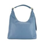 Weiche Leder-Schultertasche für Damen | Hellblau – Bild 3