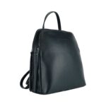 Damen Rucksack aus Leder mit Doppelfach | Schwarz