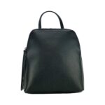 Damen Rucksack aus Leder mit Doppelfach | Schwarz – Bild 3