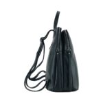 Damen Rucksack aus Leder mit Doppelfach | Schwarz – Bild 4