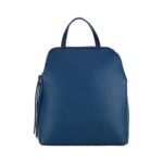 Leder-Rucksack mit Doppelfach für Damen | Royalblau – Bild 3