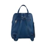 Leder-Rucksack mit Doppelfach für Damen | Royalblau – Bild 5