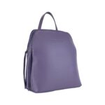 Leder-Rucksack mit Doppelfach für Damen | Violett