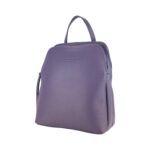 Leder-Rucksack mit Doppelfach für Damen | Violett – Bild 2