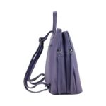 Leder-Rucksack mit Doppelfach für Damen | Violett – Bild 4